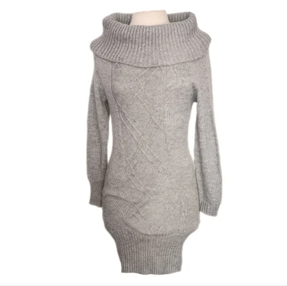 RUE 21 Dress Cable Detail Knit Sweater Gray M - Picture 1 of 15
